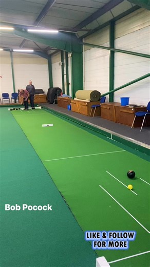 Bob Pocock draws the Jack #uppasamlet #Bowls #swansea #shortmatbowls #wales | Llansamlet Short Mat Bowls Club