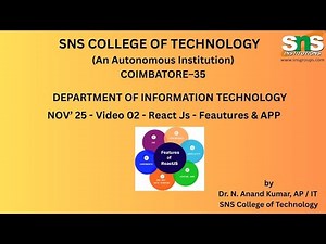 ReactJS - Features & APP | Web Technology | SNS Institutions