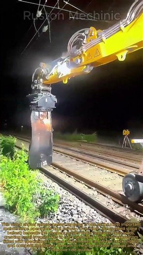 Oddly Satisfying Process of Railway Ballast Tamping: Road-Rail Excavators The Ultimate Railway