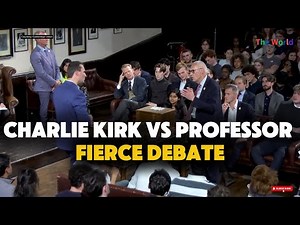 Charlie Kirk vs Professor at Cambridge Debate Chamber