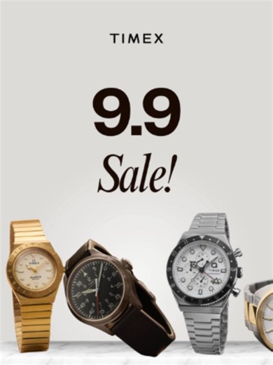 9.9 SALE IS ON! Get up to 50% OFF on selected Timex watches! Don’t miss out—shop now before the deals are gone! #TimexPH #99SALE #AnalogLife #MakeTimeYours