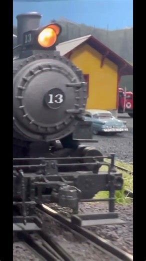 Model Railroading. Whistling the crossing. #classictrains #trainsinminiture #steamwhistle