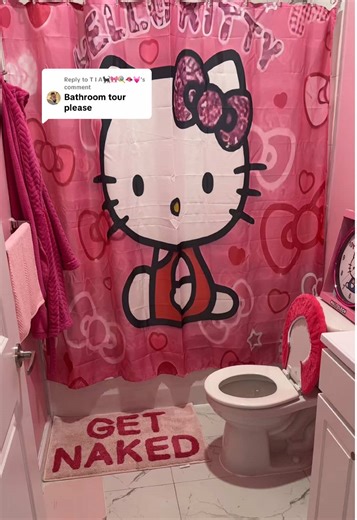 Explore a Charming Pink Bathroom with Hello Kitty Finds
