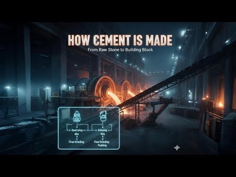 👉 How Cement Is Made in Factories – From Raw Materials to Millions of Tons (Full Process)