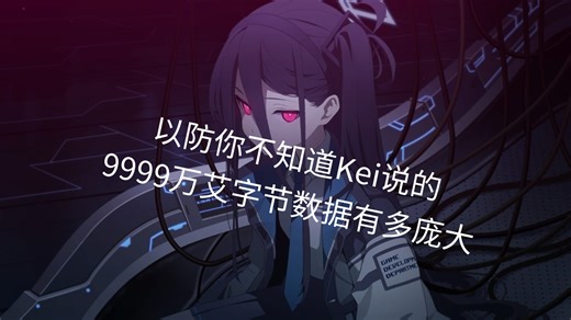 以防你不知道凯依说的9999万艾字节数据有多庞大