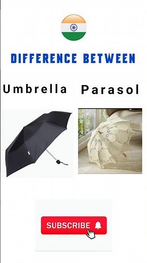 difference between umbrella and parasol