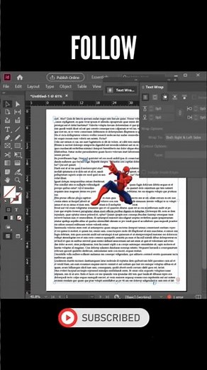 InDesign Text Wrapping #graphicdesign #coreldraw #adobeillustrator #adobephotoshop #adobeindesign