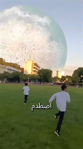 ماذا سيحدث لو اصطدم القمر بالأرض؟ 😳. #shorts