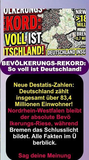 POPULATION RECORD: This is how crowded Germany is!