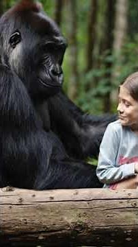Adorable Girl Bonds with a Mountain Gorilla – A Rare and Heartwarming Encounter #AI #Sora #OpenAI