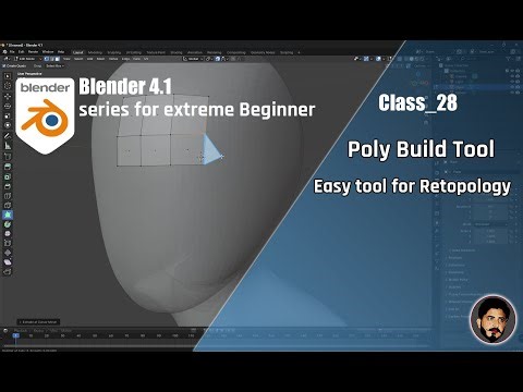 Class #28 : Poly Build Tool | Easy Retopology | Extreme Beginner Series
