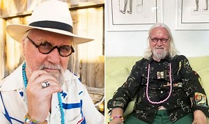 Billy Connolly sits outside his mansion in Florida's Key West