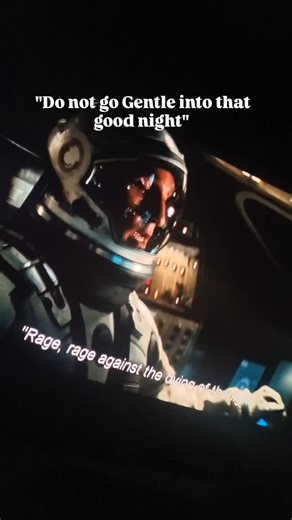 Stellar Adventurres on Instagram: "The poem recited in Interstellar is "Do Not Go Gentle into That Good Night" by Dylan Thomas. It is a powerful villanelle, a 19-line poem with a strict rhyme scheme, and it serves as a thematic backbone for the film. Meaning of the Poem The poem is about resisting death with all one’s strength. The speaker, presumably addressing his dying father, urges him not to give in quietly to death but to fight against it. "Do not go gentle into that good night" → The poet