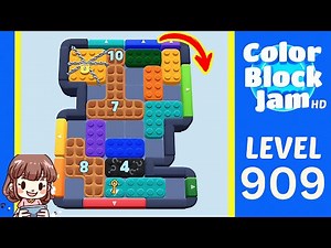 Color Block Jam Level 909 Solution Walkthrough