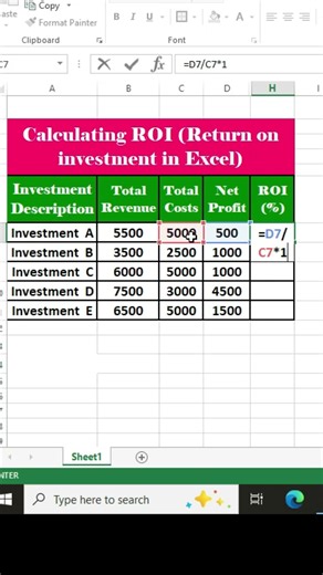 Calculate ROI in Excel FAST! 💹 | Return on Investment Made Easy