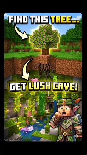 how to find lush caves in minecraft ❤️#minecraft #shorts #viral