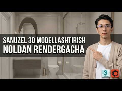Sanuzel 3D modellashtirish NOLDAN RENDERGACHA 2 - dars | 3ds Max Javokhir 3d