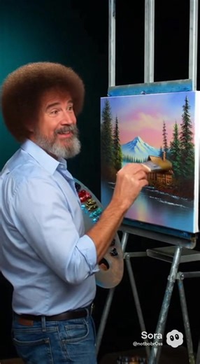 Say what Bob? #fypシ #outtapocket #genalpha | Bob Ross Paintings