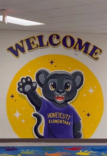 Welcoming Murals at Honeycutt Elementary