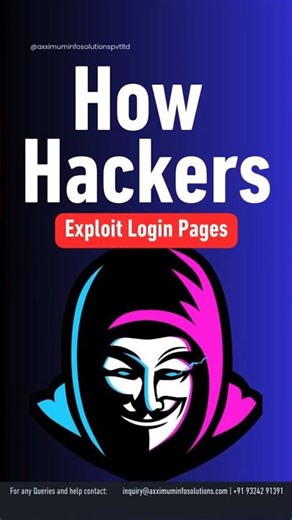 How Hackers Exploit Login Pages#ethicalhacking #axximuminfosolutions