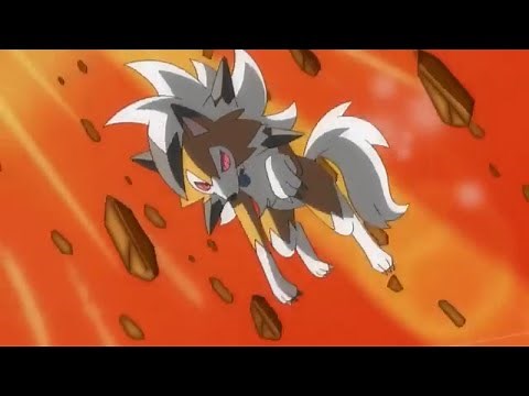 Lycanroc's Special Z Move SPLINTERED STORMSHARDS Pokemon Sun and Moon Episode