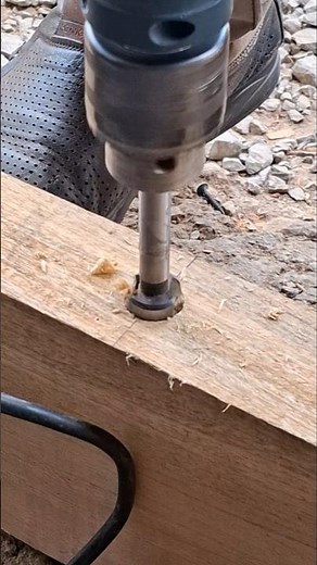 How To Drill Holes With The Tripple-Flute Carbide Tipped Forstner Bit For Hardwood #dowels