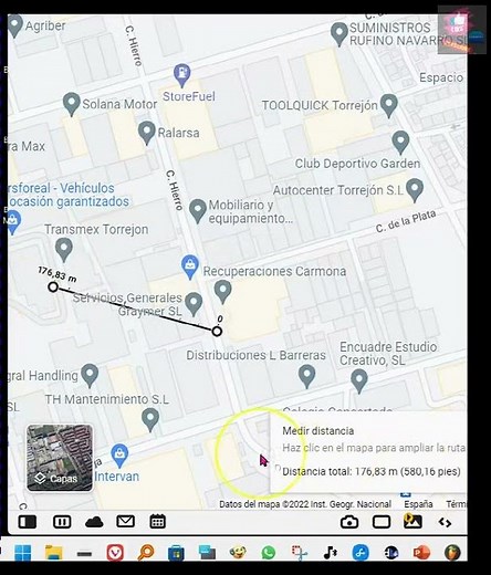 How to measure the straight-line distance between two points using Google Maps on Windows PC