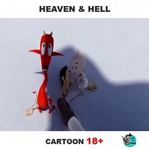 2.6K views · 70 reactions | ·率 Such a huge comedy of The Heaven and The Hell 來來 | All About Cartoon | Facebook