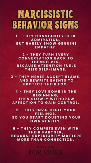 Signs of Narcissistic Behavior You Should Never Ignore #facts