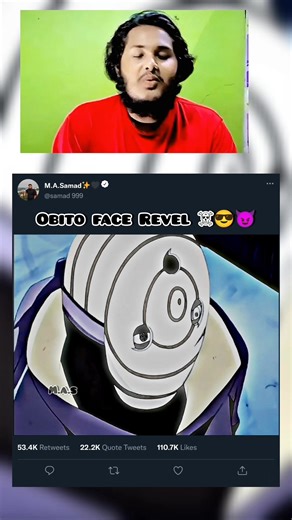 15K views · 671 reactions | Obito Uchiha Face reveal ☠️ #fblifesyle #fyp #reels #naruto #viral #fblifestyle | Samad ARX | Facebook