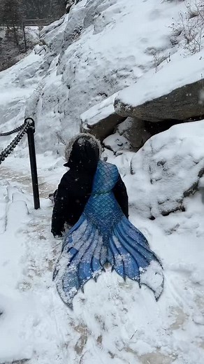 Throwback to when we did a frozen waterfall shoot with Wands and Wishes Mermaids 😂 #mermaid | Mermaid Sirenity