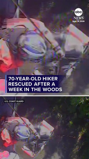 A hiker, 70, who had been missing for a week on a Michigan island was rescued Saturday, according to the U.S. Coast Guard.