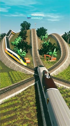 Many High Speed Trains Pass Through and Make Turns #train #railway #railroad #railtrack