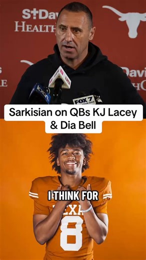 Sarkisian spoke about what he’s seen this spring from KJ Lacey & Dia Bell…“For KJ he continues to show us his gamer mentality. When we go to play football, that guy is at his best”“Dia’s coachable, you know that his dad coached him hard because just like all these guys when they were true freshman, we’re ripping his ass. Right now he’s two plays away and he’s playing in the SEC”#HookEm | #Texas Question from @AnwarRichardson