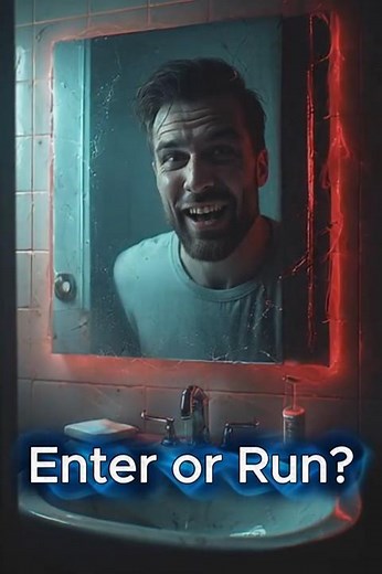 The Mirror Didn’t Copy Me 😨 #shorts