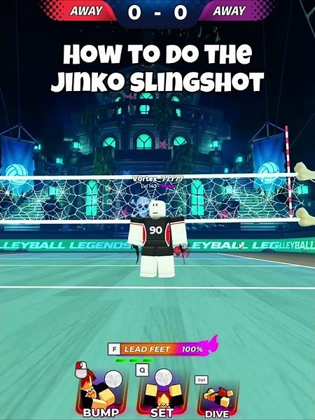 How to slingshot with Jinko 🔥 #volleyballlegends #gaming #subscribe #roblox #goat