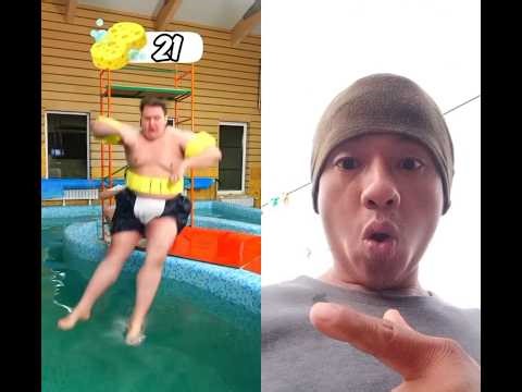big man swimming pool | new challenge video