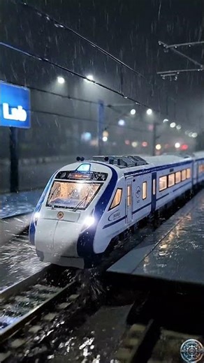 Rainy Night Vande Bharat Magic! 🌧️🚄 Glowing Tiny Train Scene | Micro Vehicle Lab