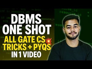 "Best Ever DBMS Crash Course for GATE CS 🔥 One Video = All Tricks + PYQs + Shortcuts!"