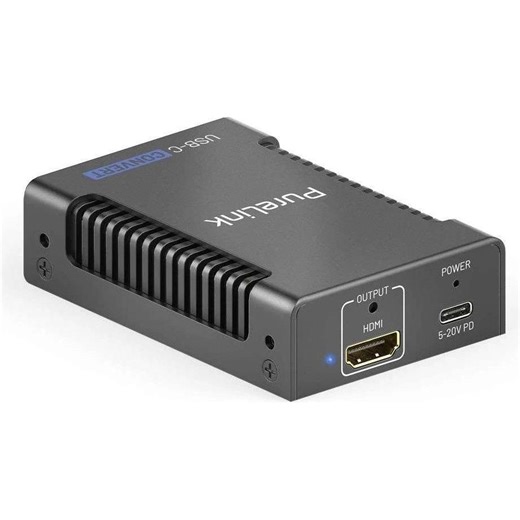 Purelink PureTools PT-C-CPDHD-18G USB-C auf HDMI 2.0 Konverter 18 Gbps (Angle adapter, Camera Converter)