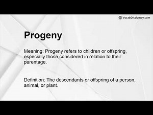 Progeny Meaning