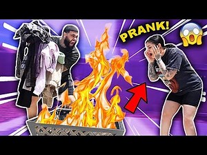BURNING MY GIRLFRIENDS CLOTHES PRANK!!!
