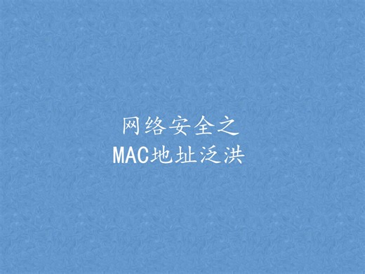 网络安全之MAC地址泛洪