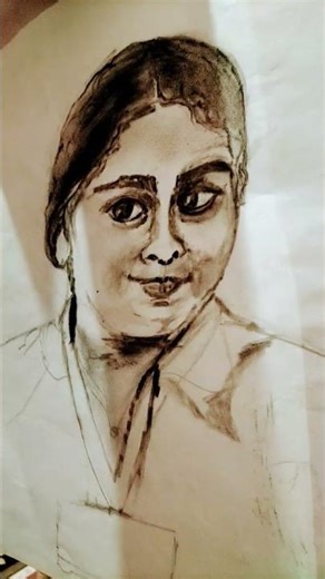 charcoal powder drawing#how to use charcoal powder