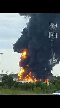 WATCH: Viewer video shows large flames and plumes of smoke gas tank explosion in Glenpool, Oklahoma