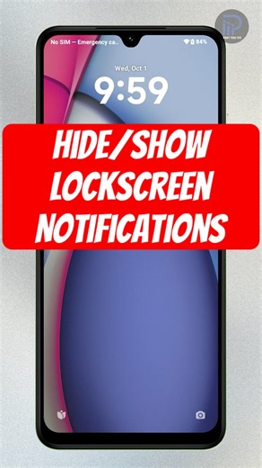 HIDE or SHOW NOTIFICATIONS on Xiaomi Redmi A5 Lock Screen