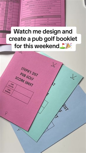 Designing Pub Golf Booklet: Scorecard, Rules, and Penalties