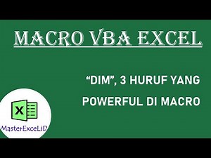 Fungsi Dim di VBA Macro Excel