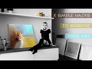 10 simple hacks to Improve your Art FAST | Abstract Textured Acrylic Painting Tutorial