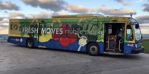 Urban Growers Collective converts Chicago city buses into mobile produce stands for city food deserts.